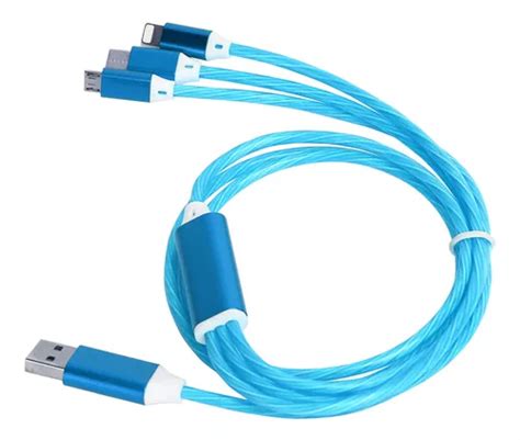 Cargador De Carga Usb Múltiple Con Cable De Carga Led 3 En 1 Cuotas