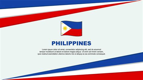 Philippines Flag Abstract Background Design Template. Philippines ...