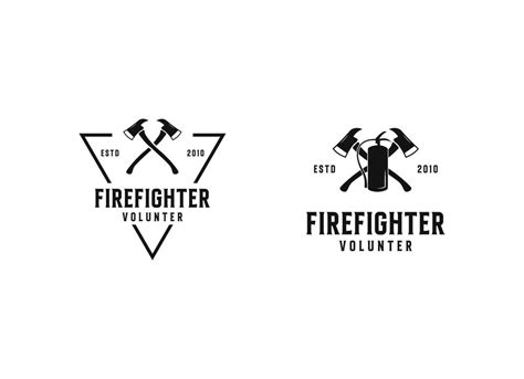 Fire department logos, modern and vintage style logo 17067158 Vector ...