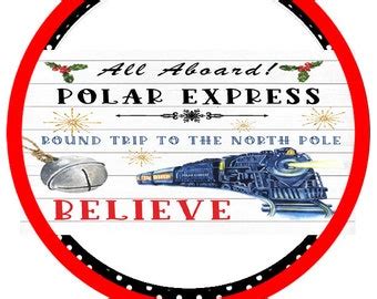 All Aboard Polar Express Train Ride Welcome Sign Wreath Etsy