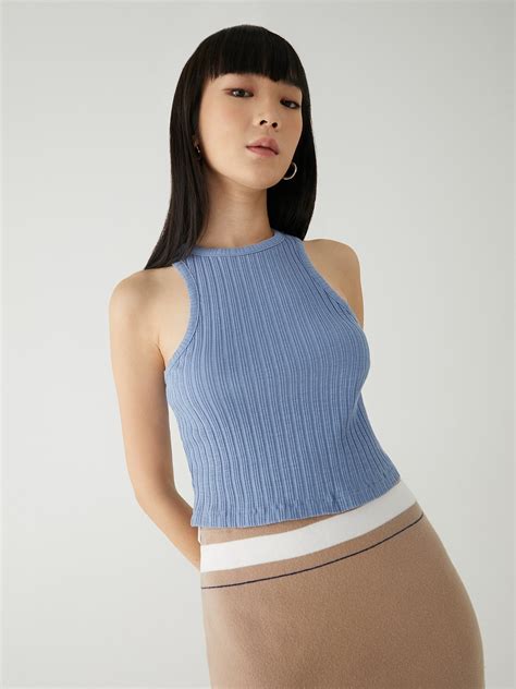 Basic Tank Top Blue Pomelo Fashion