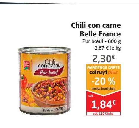 Promo Chili Con Carne Belle France Chez Colruyt ICatalogue Fr