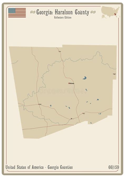 Map of Haralson County in Georgia Stock Vector - Illustration of haralson, sign: 252970935