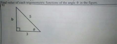 Solved Find Value Of Each Trigonometric Functions Of The Angle θ In