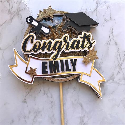 Graduation Cake Topper Happy Graduation Cake Topper Etsy Graduation