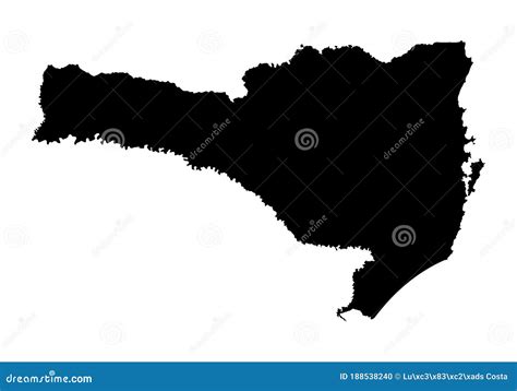 Mapa Santa Catarina State Silhouette Stock De Ilustración Ilustración