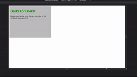 How To Control Size Of An Element On Resize Of Window In A Component