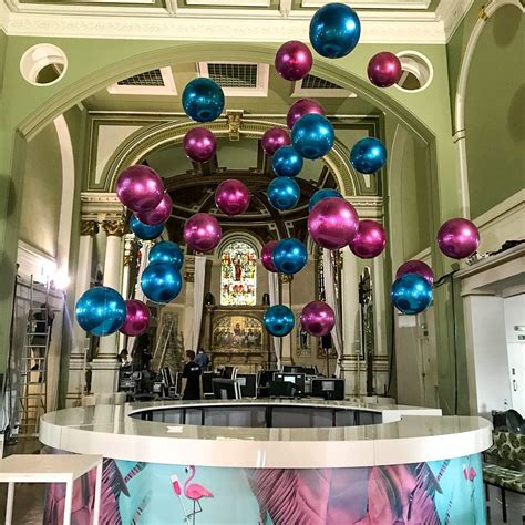 Summer Party Pink Metallic Balloons Blue Metallic Balloons Bar Decor