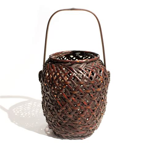 Hanakago Japanese Bamboo Ikebana Flower Basket Shibui Japanese