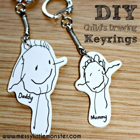 Shrinky Dinks Keyring - Messy Little Monster