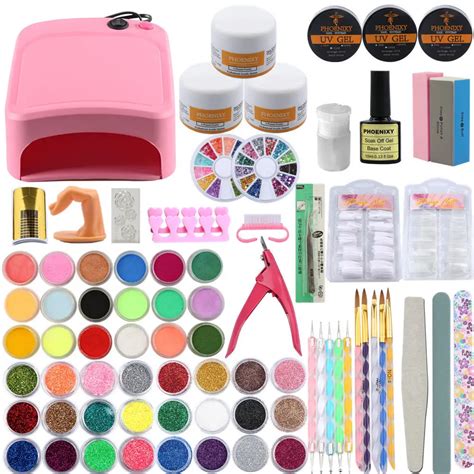 Professional Nail Art Tools Kit UV Gel Finger Extension Nail Burshes ...