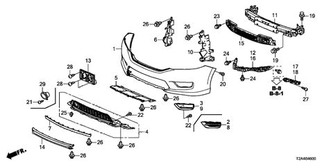 2014 Honda Accord 4 Door EX KA CVT Front Bumper - Honda Parts Now