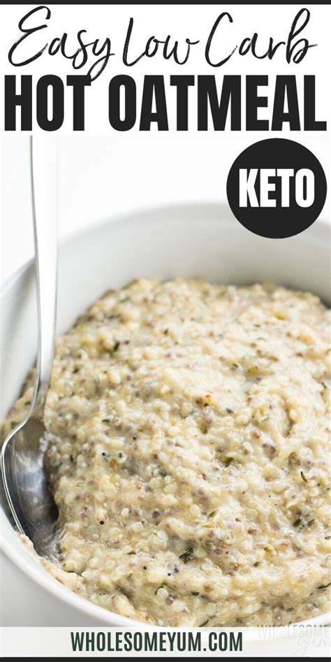 Easy Low Carb Keto Oatmeal Recipe Keto Oatmeal Low Carb Oatmeal