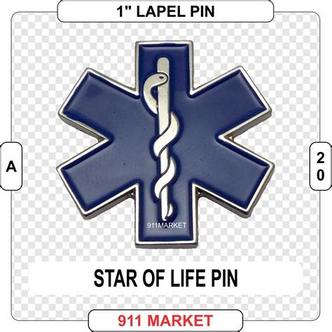 Star Of Life Blue Lapel Pin Sol Ems Emt Paramedic Ambulance Etsy