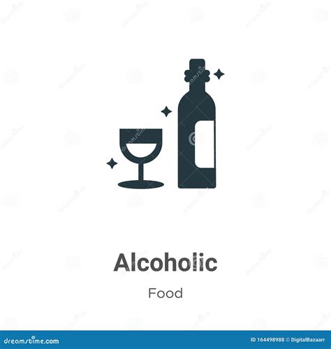 Alcoholic Vector Icon On White Background Flat Vector Alcoholic Icon