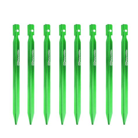 Estacas De Alum Nio Cm Triangulares Pe As Verde Naturehike