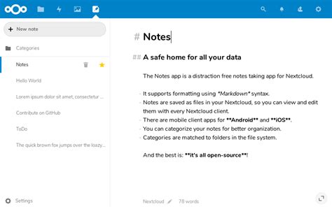 Nextcloud Notes Brought To You For Your Nextcloud Server Android And