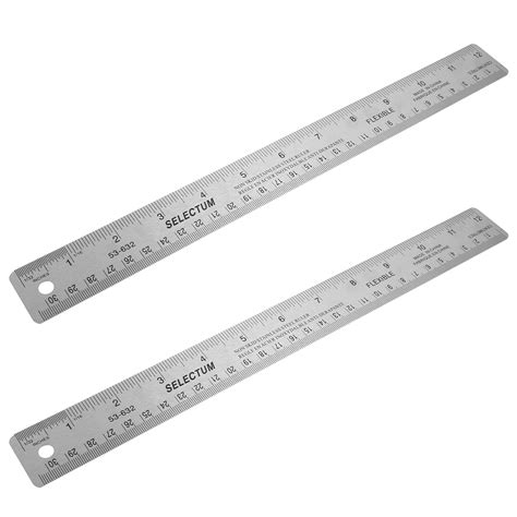 2 Pcs Cork Stainless Steel Ruler Machinist Scale Woodworking Tools ...