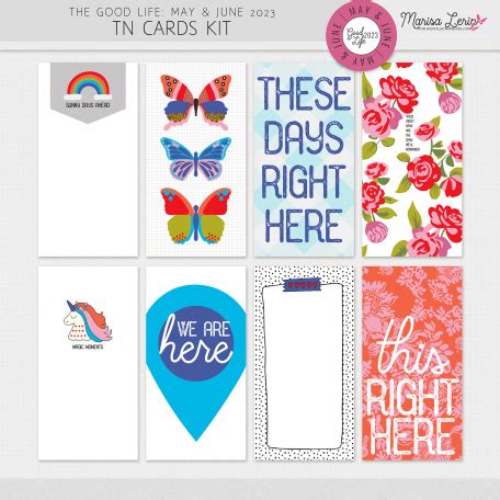 The Good Life May June 2023 Travelers Notebook Cards Kit By Marisa