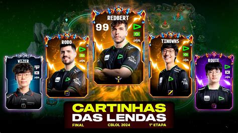 CARTINHAS DAS LENDAS NOTAS DA FINAL E O TIME DO SPLIT CBLOL 2024 1º