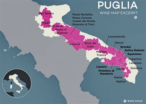 Puglia Wine Region Map