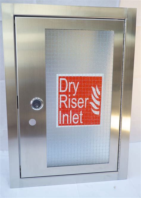 Dry Riser Surface Mounted Inlet Cabinet Stainless Steel Finish