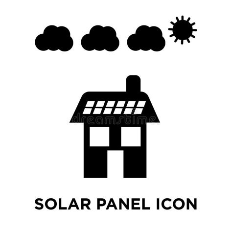 Vettore Dell Icona Del Pannello Solare Isolato Su Fondo Bianco Conce