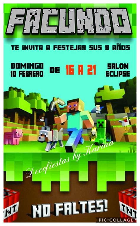 Invitaciones Minecraft Gratis Find Gallery