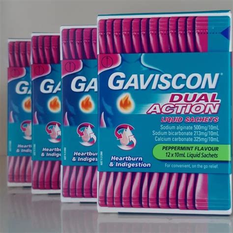 Jual Gaviscon Dual Double Action Liquid Sachets Obat Maag Asam