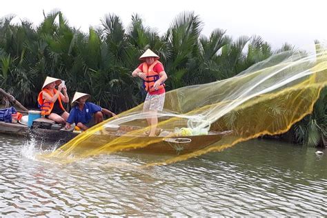 Hoi An Eco Tour Cooking Class Fishing Local Market Basket Boat