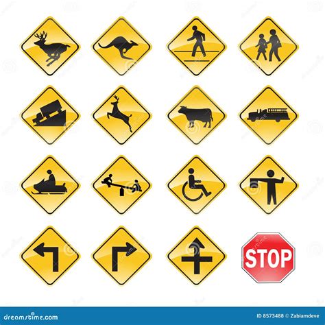 Yellow Driving Signs