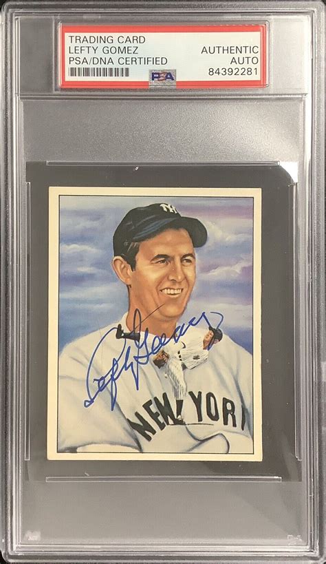 Lefty Gomez Signed 1983 TCMA 16 Card 50 Years Of Yankees Autograph HOF