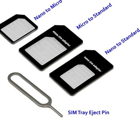 (10 Pack) New Nano Sim Card Adapter and Micro Sim Adapter and Nano to ...