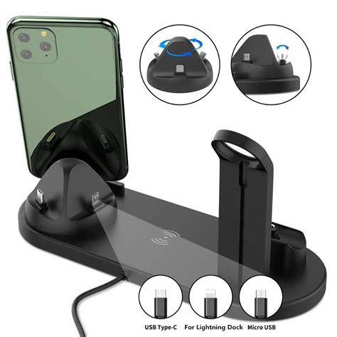 In Qi Wireless Charger Stand Dock For Apple Watch Iphone