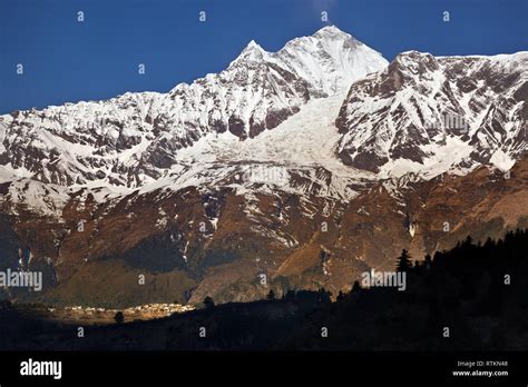 Dhaulagiri peak in Nepal Stock Photo - Alamy