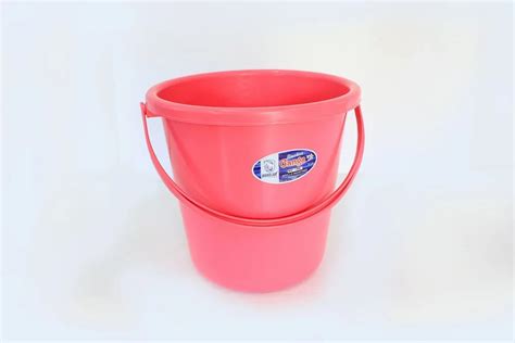 Pink Bucket Plastic Ganga Ltrs Horslay Unbreakable Capacity L