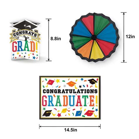 Multicolor Congrats Grad Room Decorating Kit 10pc Party City