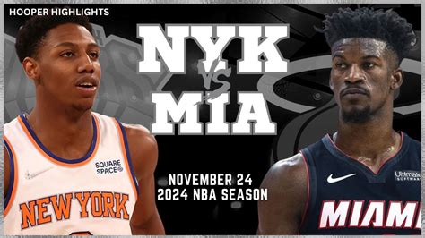 New York Knicks Vs Miami Heat Full Game Highlights Nov Nba