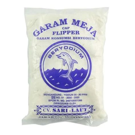 Jual GARAM MEJA Cap FLIPPER SARI LAUT GARAM DAPUR BESAR 400 Gr Kota