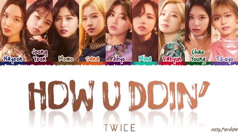 TWICE トゥワイス HOW YOU DOIN Lyrics Color Coded Kan Rom Eng YouTube