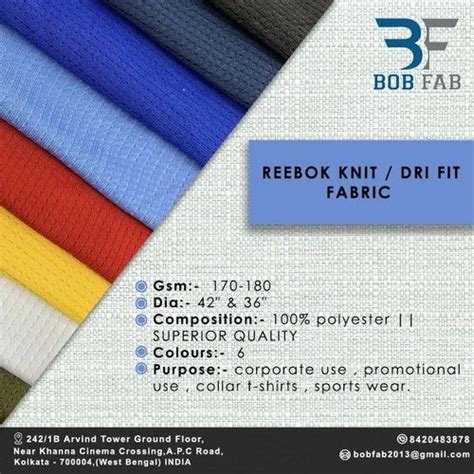 Reebok Knit Dri Fit Fabric For Sports Wear Garments At Rs Kg In