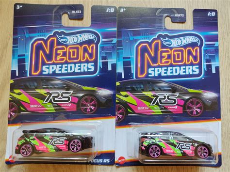 Hot wheels neon speeders ford focus RS хот вилс форд фокус РС неоновые грн Машинки