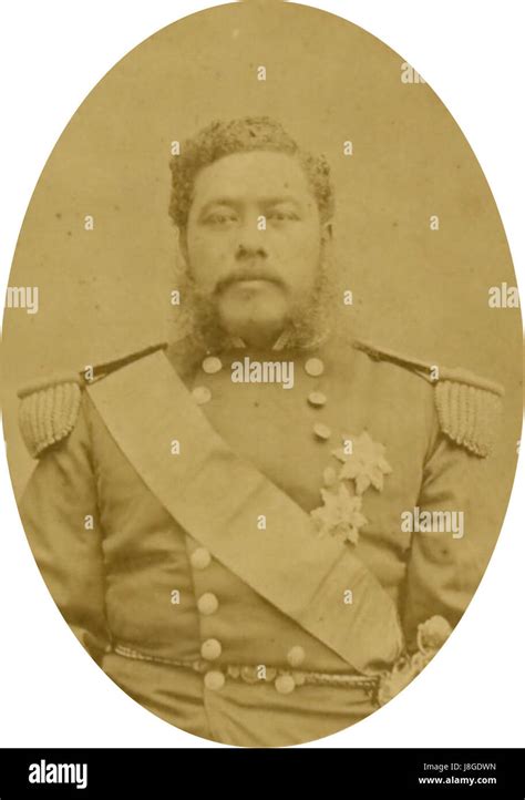 This photograph captures King Kalakaua of Hawaii, taken by the ...