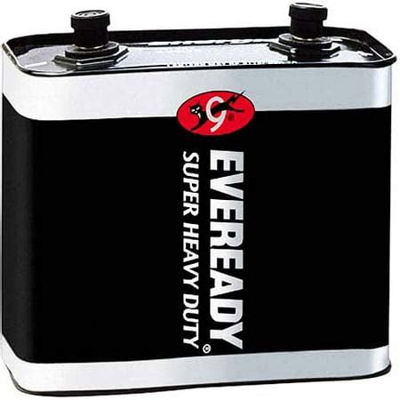 Eveready Super Heavy-Duty 6-Volt Lantern Battery w/ Screw Terminal ...