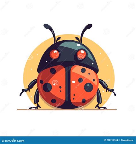 Cartoon Style Graphic Drawing of a Cute and Friendly Beetle. Stock Illustration - Illustration ...