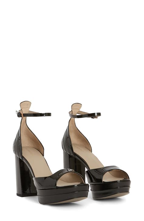 All Saints Tia Platform Sandal Black Shine Editorialist