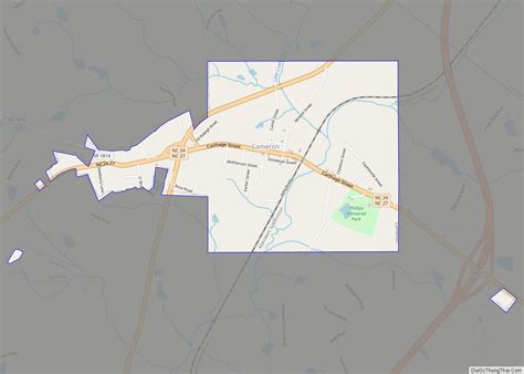 Map of Cameron town, North Carolina - Thong Thai Real