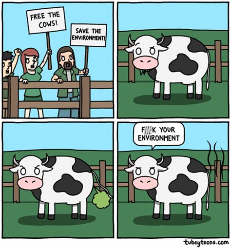 The Sad Truth About Cows And The Environment Web Comics 4koma Comic Strip Webcomics Web Comics