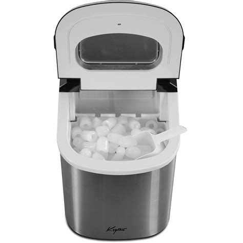 Portable Ice Maker Stainless Steel Countertop Ice Cube Machine With Basket 26 Pounds Of Ice