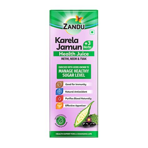 Buy Zandu Karela Jamun Herbs Health Juice Ml Online At